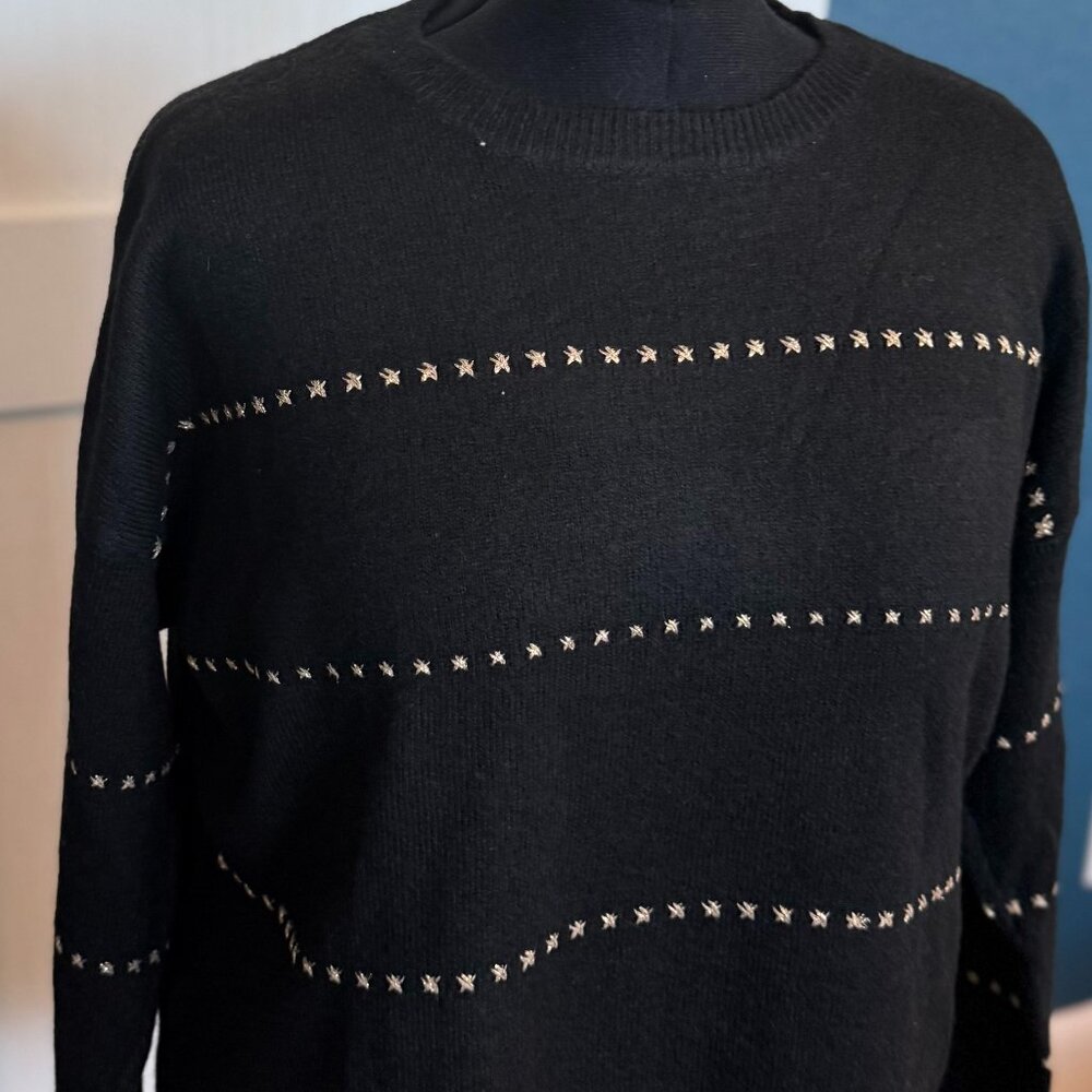 Staccato Black and Gold Sweater
